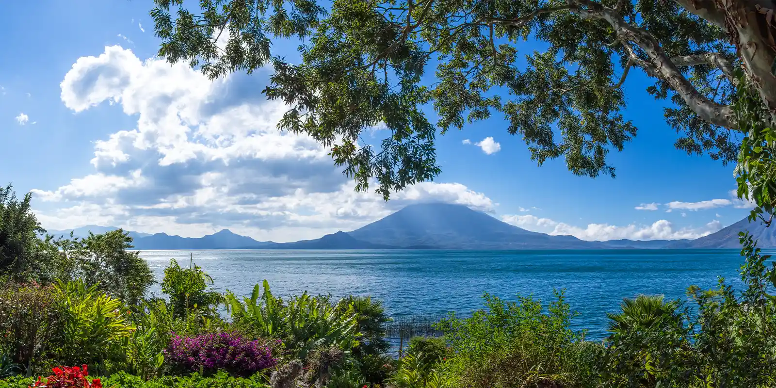 View of Lake Atitlan, Guatemala.
