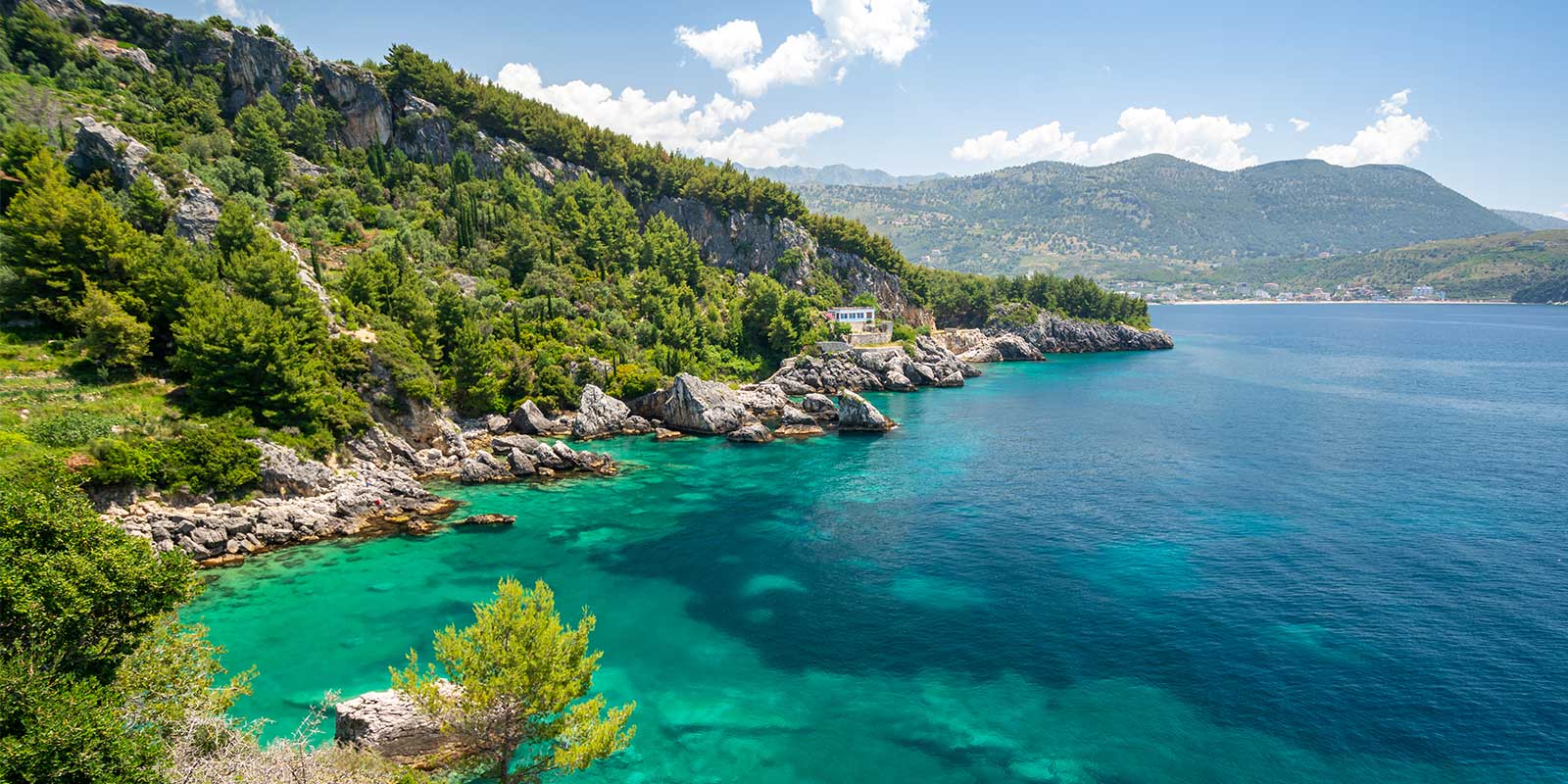 Himare beach in Albania