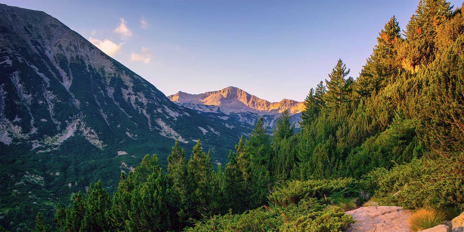 View over Pirin National Park in Bulgaria