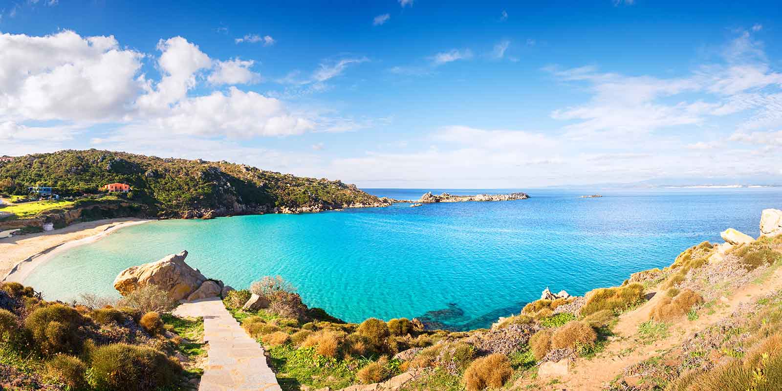 View over Santa Teresa beach in Sardinia