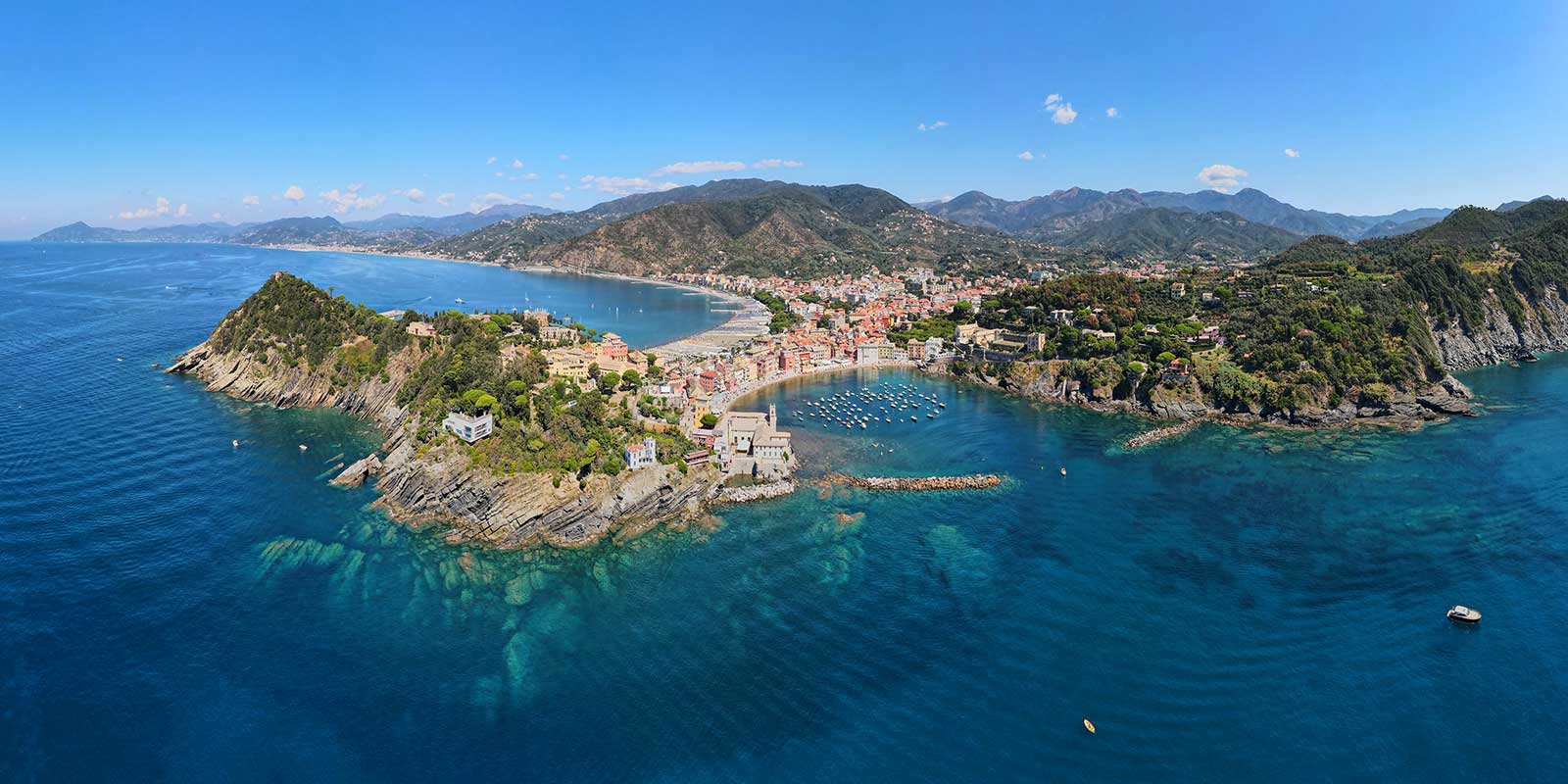 Panorama of Sestri Levante in Italy