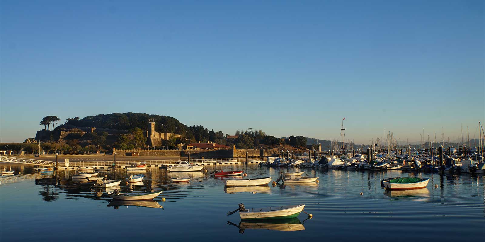 Baoina harbour along the Coastal Way walking trail in Spain
