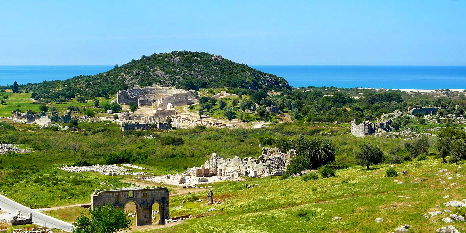 Antique ruins near Patara Beach in Turkey