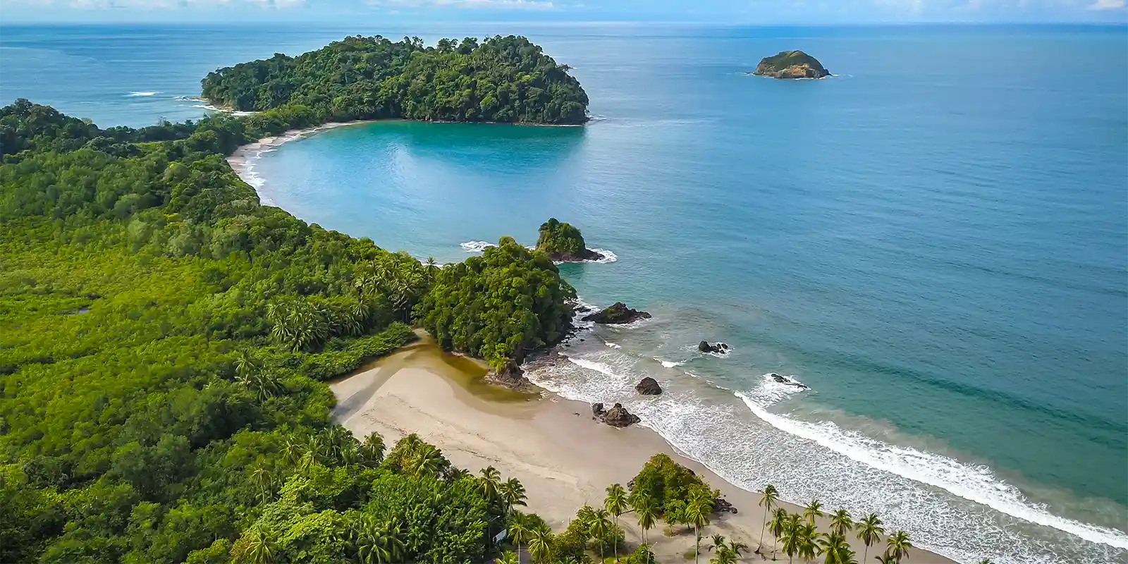 Aerial of Manuel Antonio National Park, Costa Rica