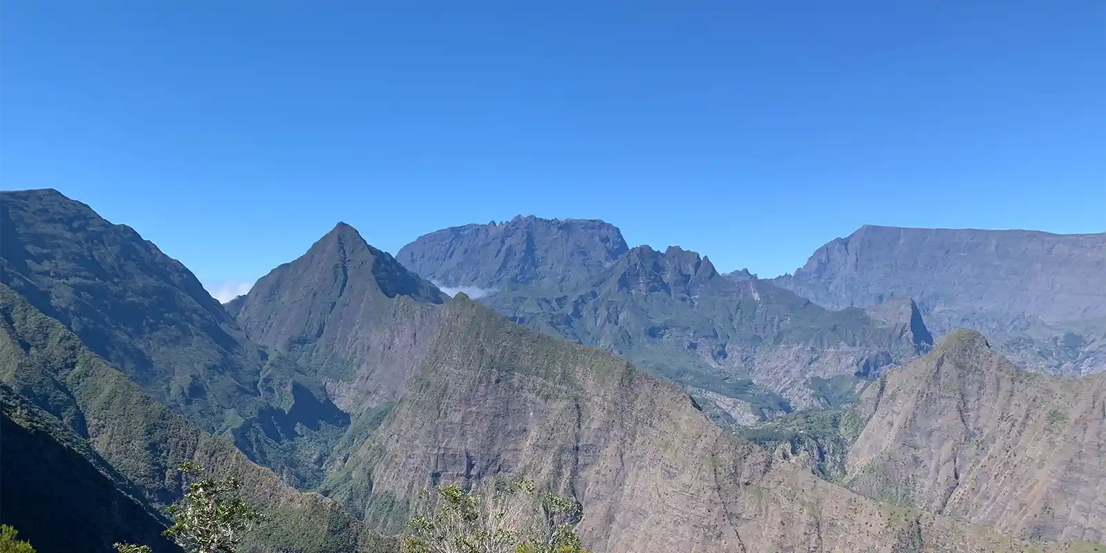 Mafate caldera & Piton des Neiges in Reunion Island