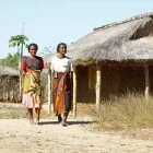 Local women walking through their village, in Madagascar.