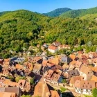 View of the town of Kaysersberg, France.