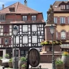 Architecture in Ribeauville, France.