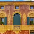 Ancient palace in the village of Follina, Italy