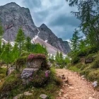 The Kranjska Gora pathway in the Julian Alps, Slovenia.