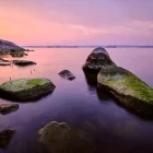 Swedish coast, Braviken Ostergotland, at sunset