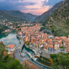 The Roya River running through Breil-sur-Roya in France