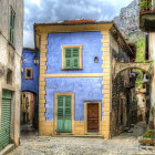 A colourful house in La Brigue, France