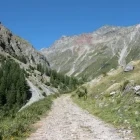 An alpine trail in the Champsaur Valley, France.