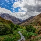 Tizi N'Tacheddirt Valley and Atlas Mountains in Morocco