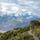 The Choquequirao trek at high altitude in Peru. 