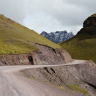 The road to Ausangate in Peru. 