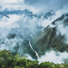 Phuyupatamarca cloud forest on the Inca trail in Peru. 