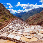 The Salinas de Mara salt mine near Cusco in Peru. 