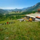 View of the Aryabal Meditation Temple with stunning views, Mongolia.