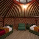 Interior view of a ger in Mongolia.