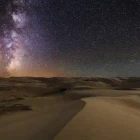 Stunning view of the Gobi Desert at night.