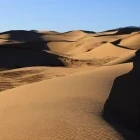 View of the immense Khongoryn Els, or 'singing dunes', in Mongolia.