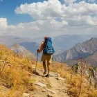 Hiker in Chimgan, Uzbekistan