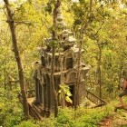 Hiker at Phnom Sombok near Kratie