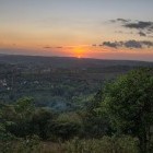Sunset over Sen Monorom in Cambodia