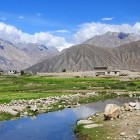 Mountain and valley scenery in Ladakh, India