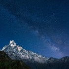 Milky Way over Fish Tail mountain in Nepal
