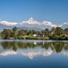 Phewa Lake in Pokhara, Nepal