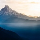 View of Mount Machhapuchhare Fish Tail in Nepal