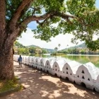Kandy Lake promenade in Sri Lanka
