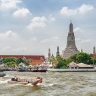 Wat Arun from Chao Phraya River in Bangkok, Thailand