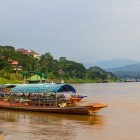Longtail boat on the Mekong River, Chiang Khong, Thaialnd