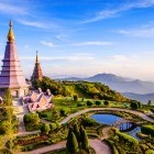 Pagoda in Inthanon Mountain, Chiang Mai, Thailand