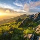 Sunset from Doi Phatang in Chian Rai, Thailand