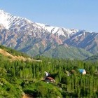 Village in Chimgan Mountains in Uzbekistan
