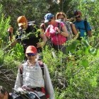 Group hiking in Uzbekistan