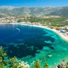 Aerial of Himare in Albania