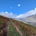 Group hiking to the Lavani peak in Albania.