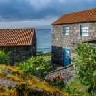 Traditional houses on Sao Jorge in the Azores
