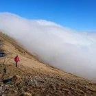 Walker on a ridge in Visocica, Bosnia & Herzegovina