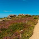 Walking on the Mean Ruz Lighthouse footpath, in Brittany, France