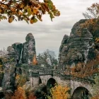 The Bastei Bridge in Autumn, Germany.