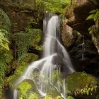 Lichtenhainer waterfall in the Elbe Mountains, Germany.