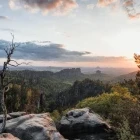 View of Carolafelsen, in Saxon Switzerland National Park, Germany.