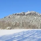 View to Papststein, in Germany.